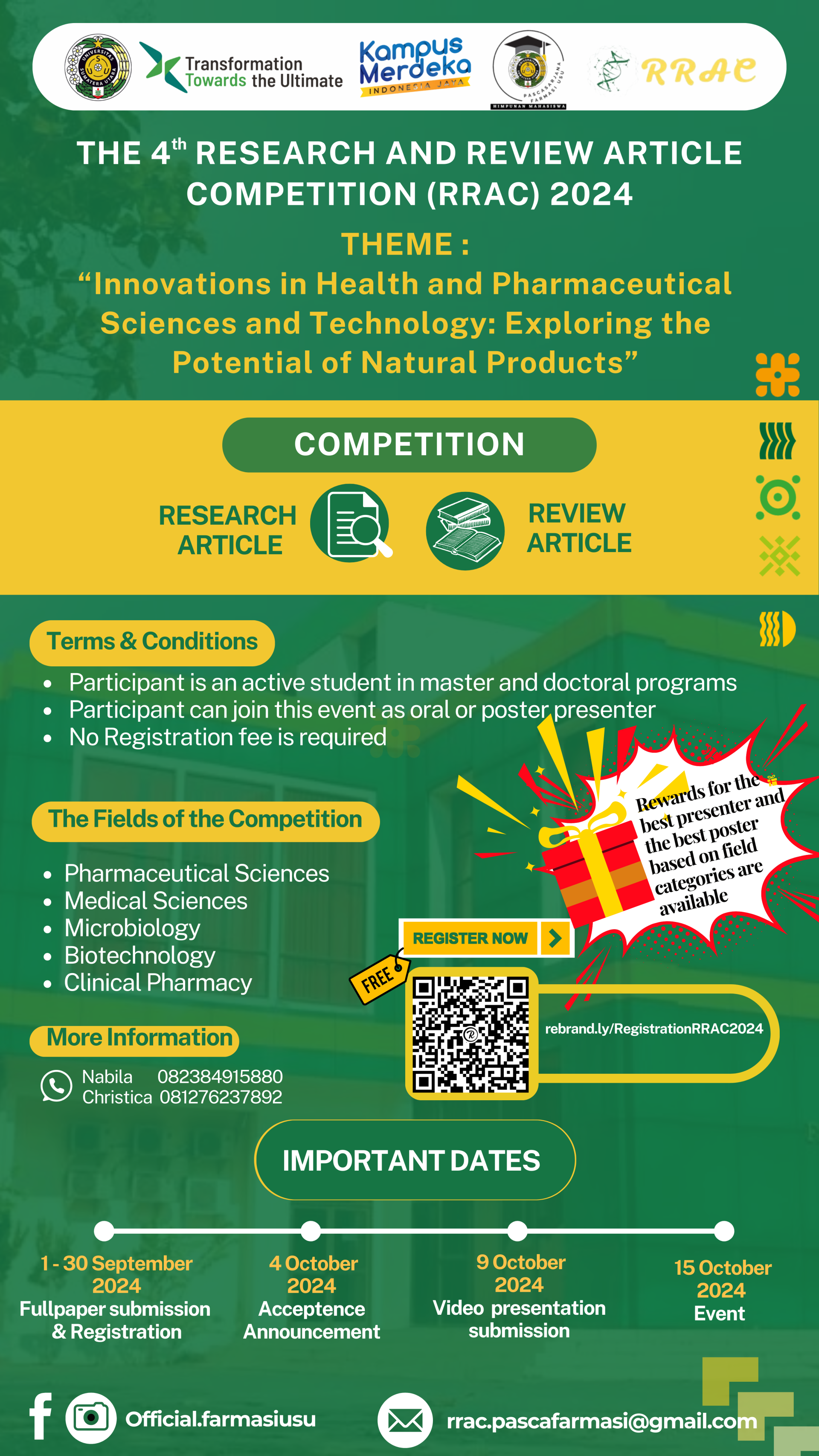 The 4th Research and Review Article Competition (RRAC) 2024